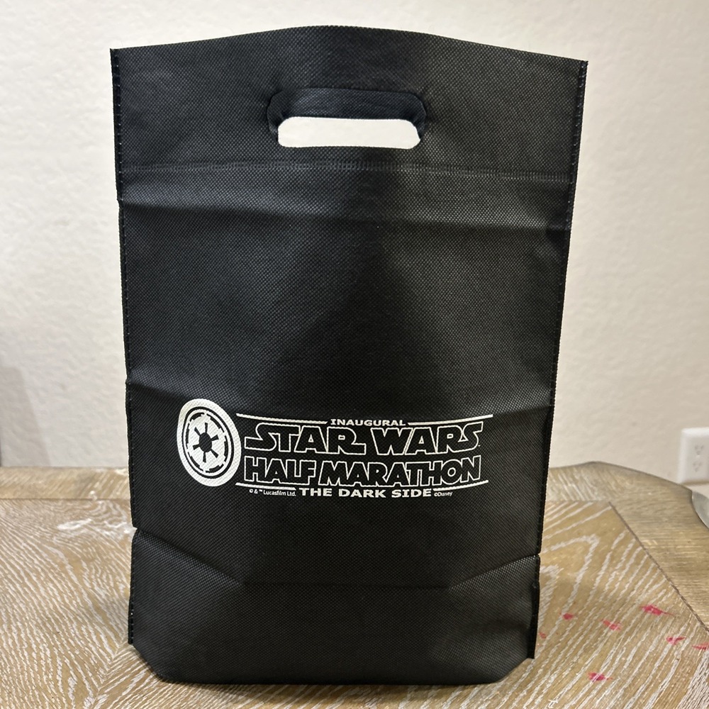 Disney Star Wars Half Marathon The Dark Side Inaugural Event Tote Reusable Bag - Picture 1 of 4
